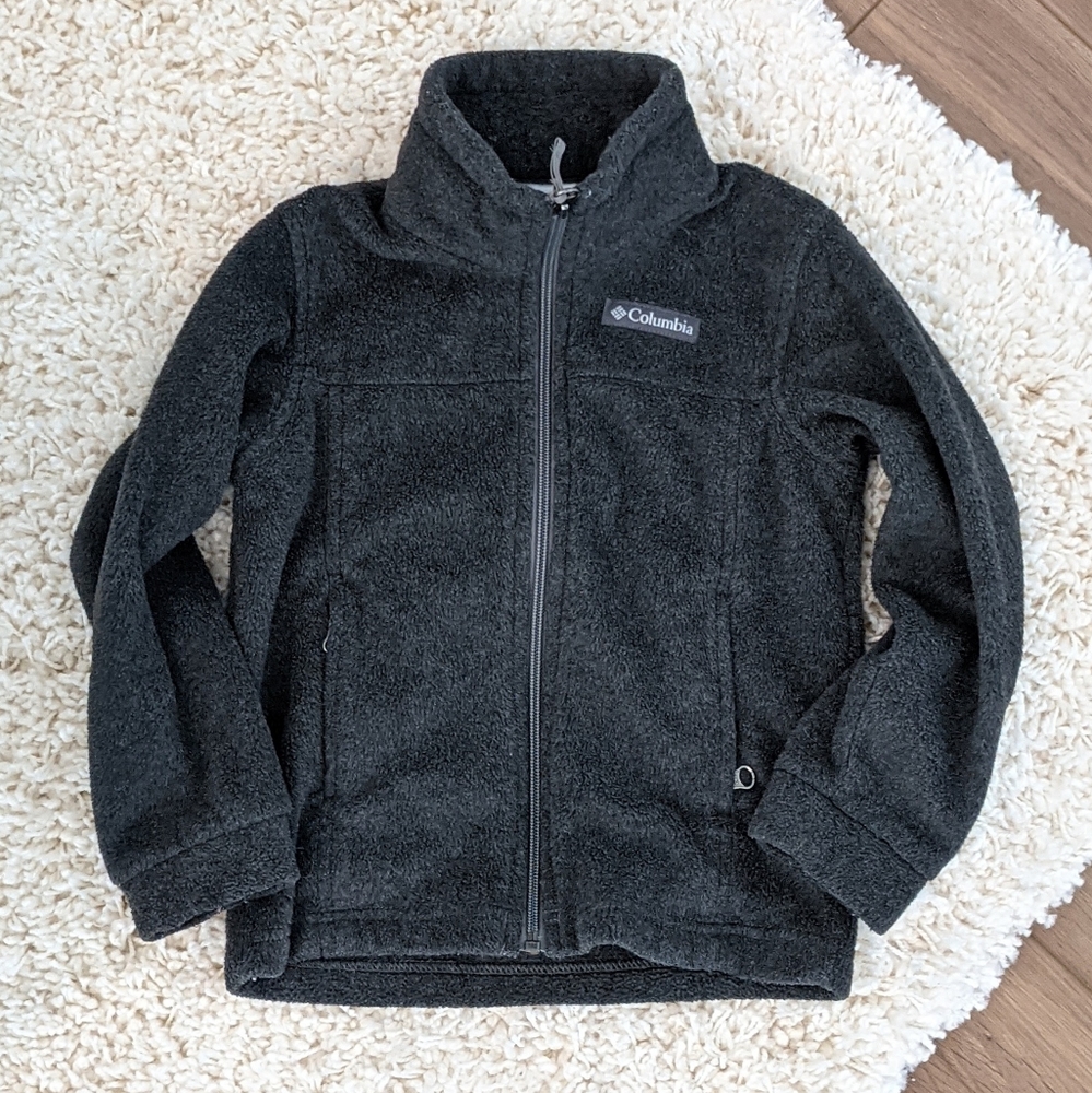 Columbia Boys 4/5 XXS Charcoal Gray Fleece Jacket